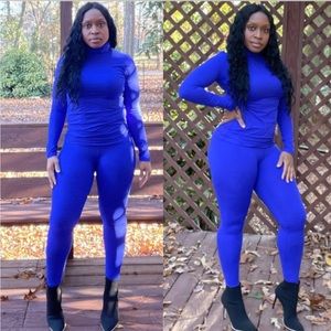 TURTLENECK PANTS SET,PLUS SIZE AVAILABLE!